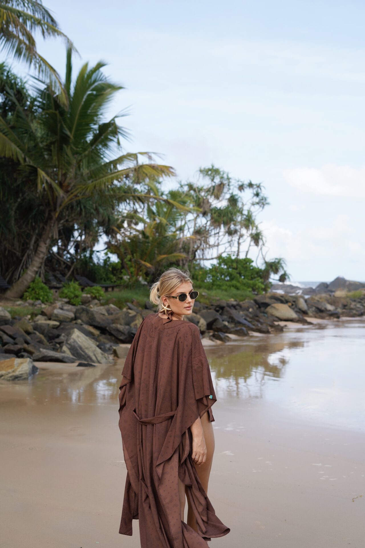 Bandana Brown Long Kimono