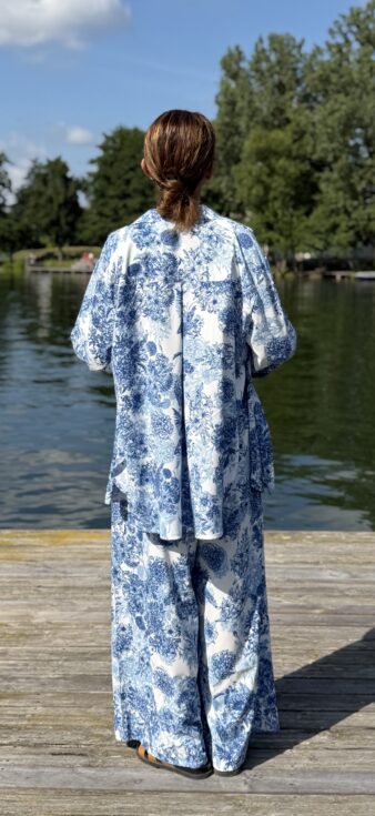 Flower Blue Shirt