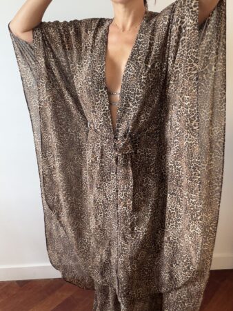Leopard Long Kimono