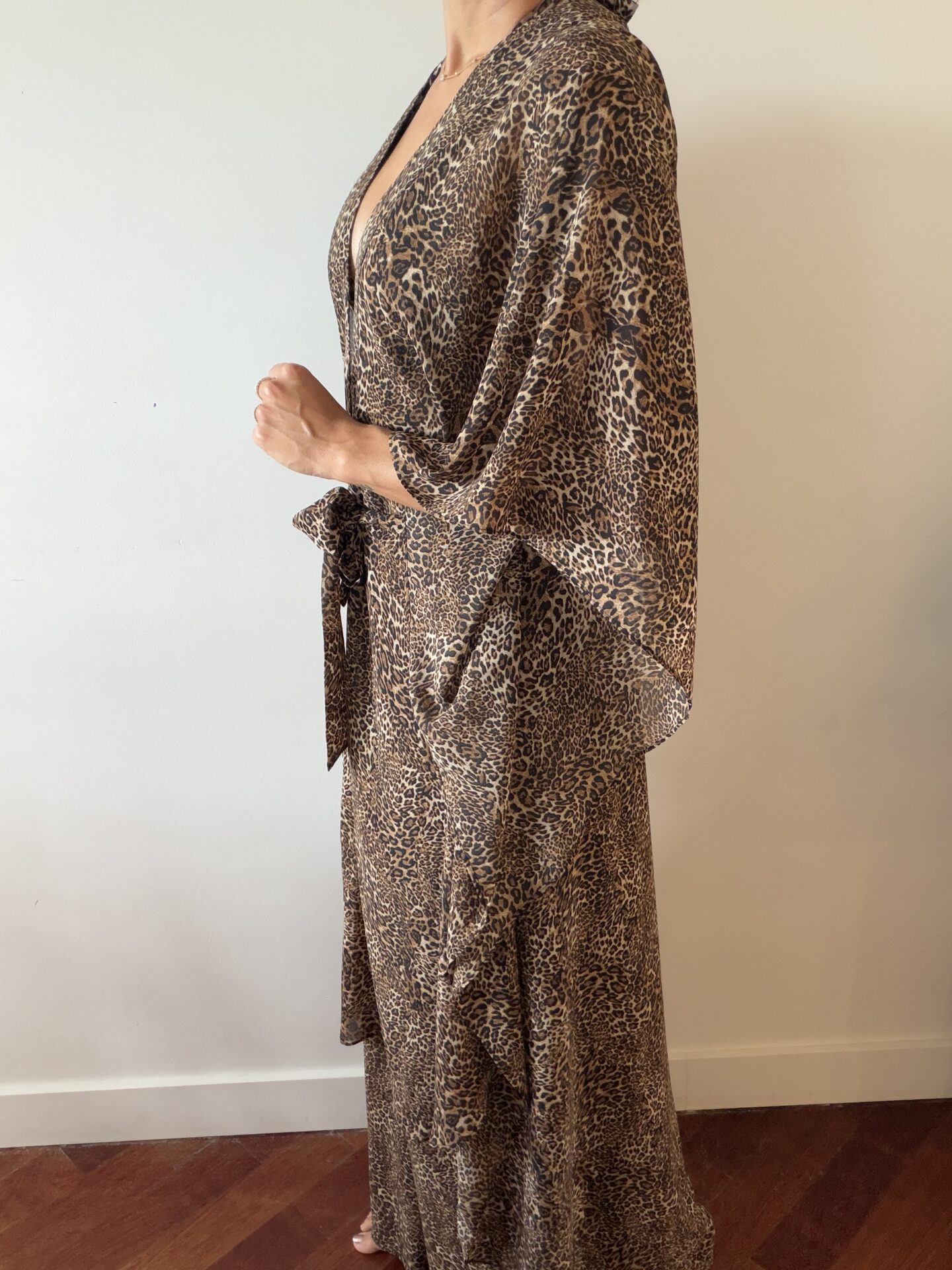 Leopard Long Kimono - obrazek 3